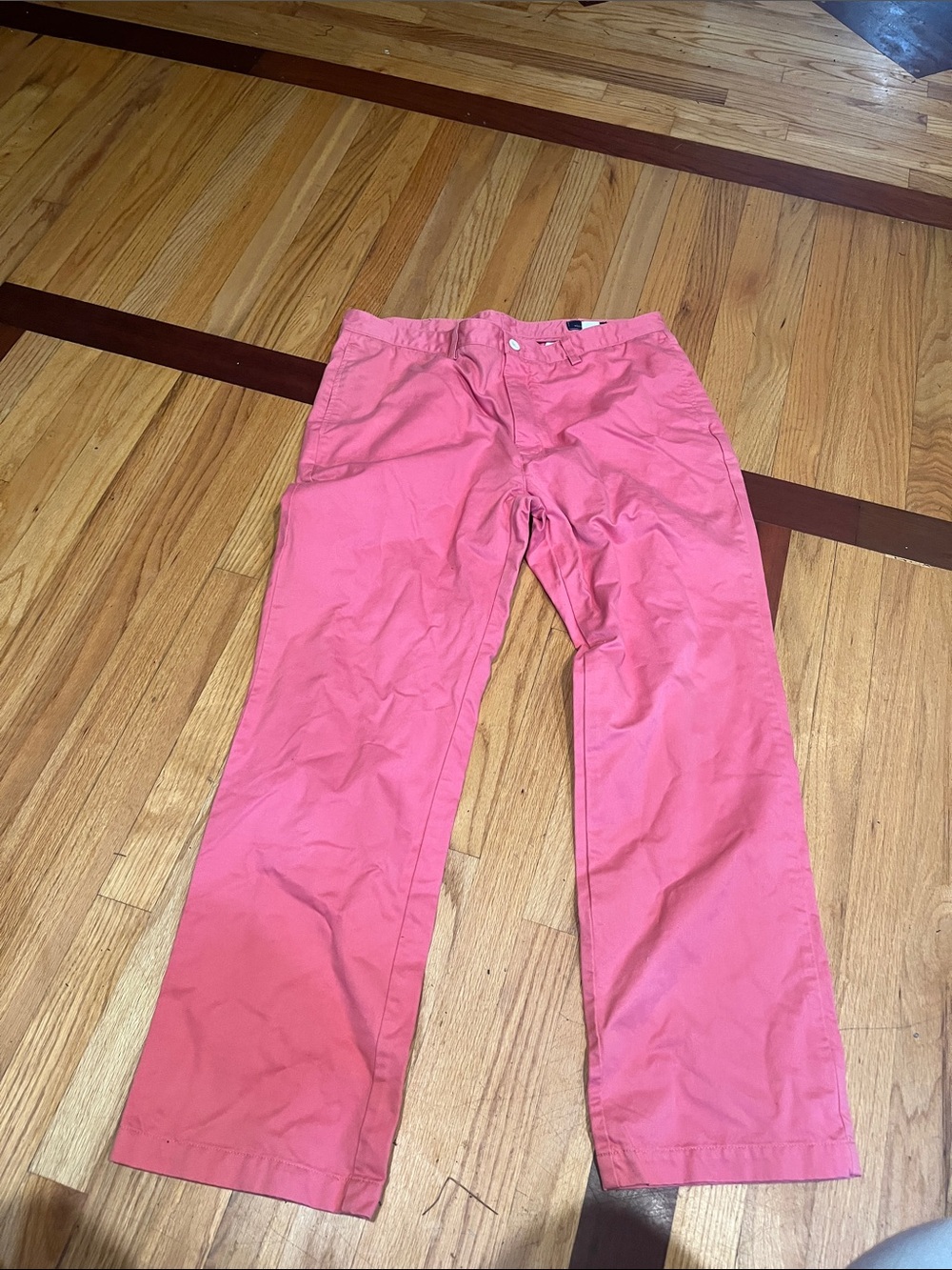 Pink Casual Straight-Leg Pants